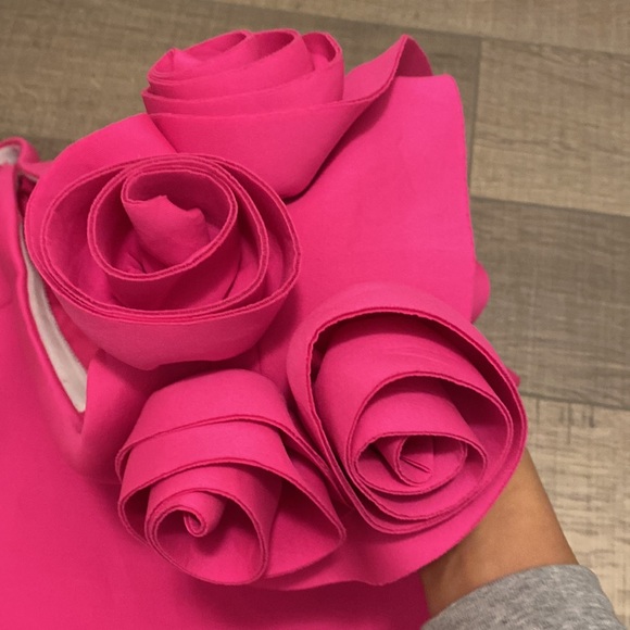 Pink one shoulder midi dress - Picture 3 of 3